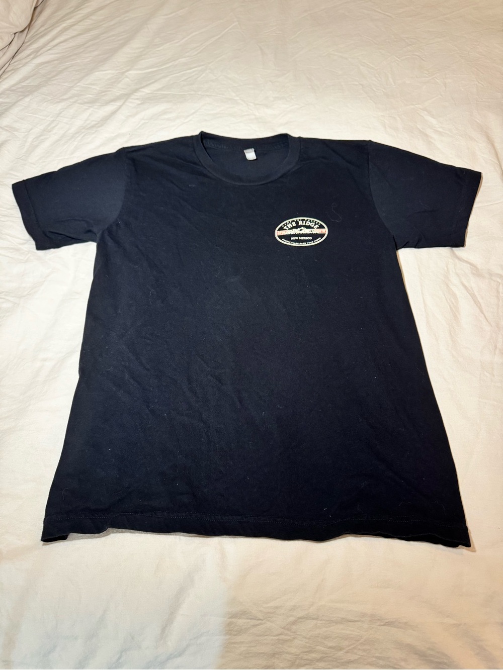 The Ridge Taos Ski Valley Classic Black Short-Sleeve Tee with Small Chest Emblem